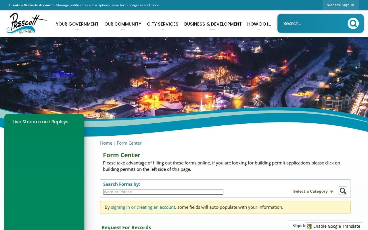 Prescott criminal records public request web form
